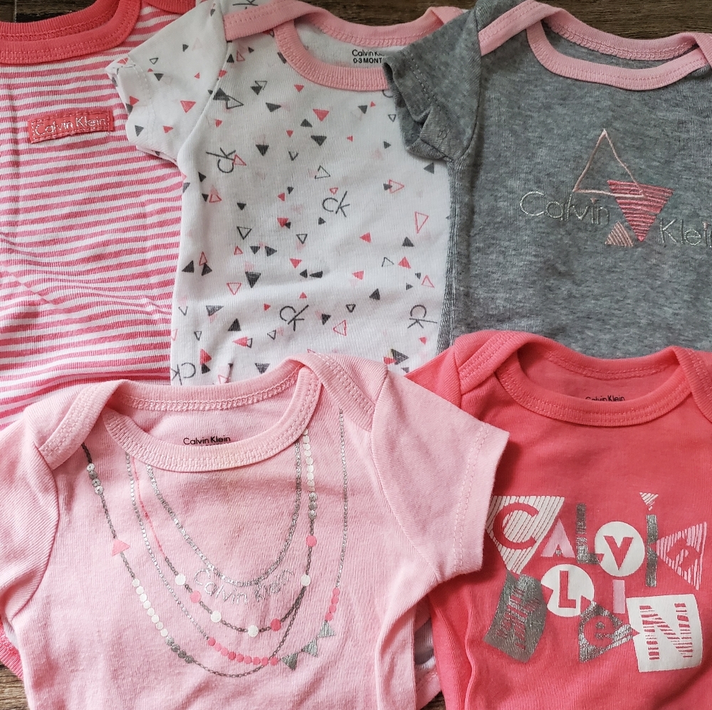 Baby Girl Calvin Klein bodysuits 0-3m